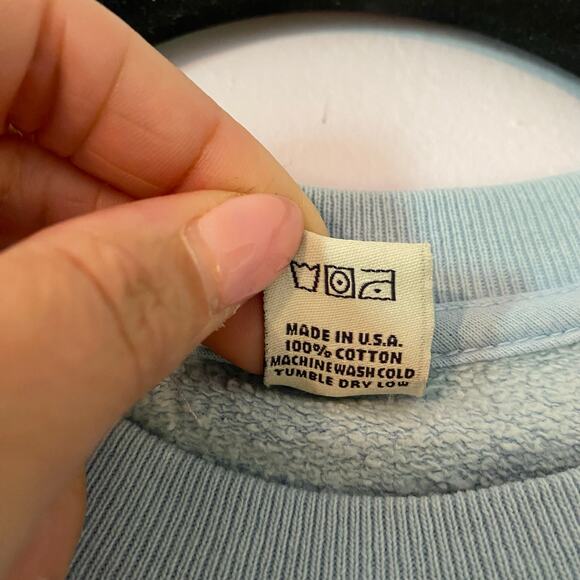 Sporty & Rich Women's size Small Baby Blue Crewneck Sweatshirt Loungewear - Picture 8 of 8